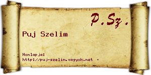 Puj Szelim névjegykártya